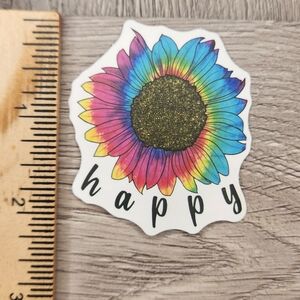 10/$10 Happy Sticker Tie Dye Groovy Hippie 70s Vibe Colorful